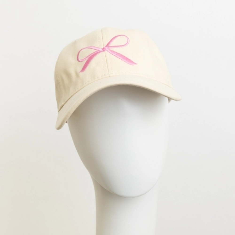 Bow Embroidered Baseball Cap